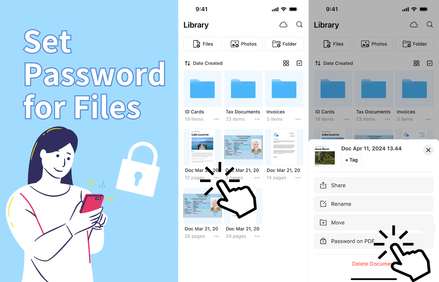 Set password to document